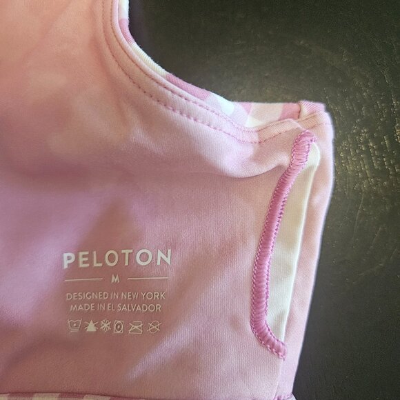 Peloton pink and white Gingham Bra in Medium - Picture 3 of 3